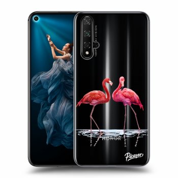 Picasee átlátszó szilikon tok az alábbi mobiltelefonokra Honor 20 - Flamingos couple