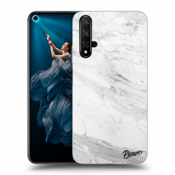Picasee átlátszó szilikon tok az alábbi mobiltelefonokra Honor 20 - White marble