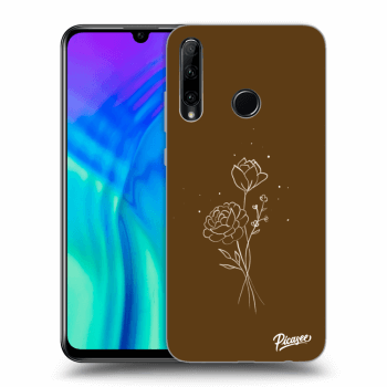 Szilikon tok erre a típusra Honor 20 Lite - Brown flowers