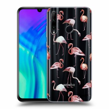 Picasee átlátszó szilikon tok az alábbi mobiltelefonokra Honor 20 Lite - Flamingos