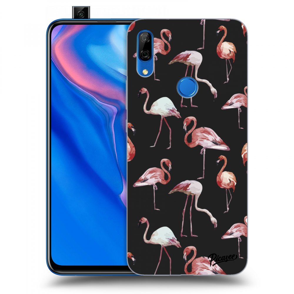 Picasee fekete szilikon tok az alábbi mobiltelefonokra Huawei P Smart Z - Flamingos