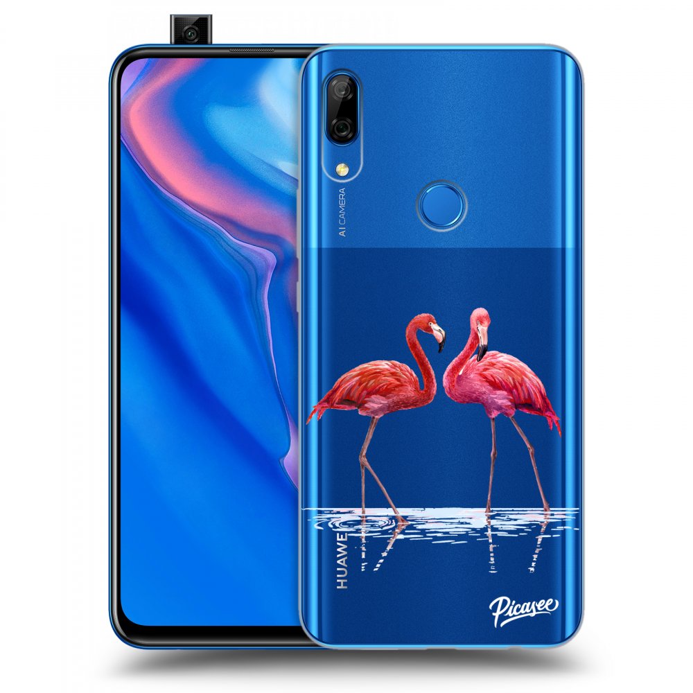 Picasee átlátszó szilikon tok az alábbi mobiltelefonokra Huawei P Smart Z - Flamingos couple