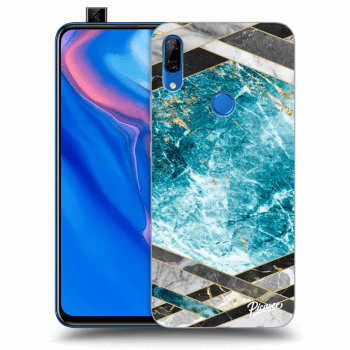 Tok az alábbi mobiltelefonokra Huawei P Smart Z - Blue geometry