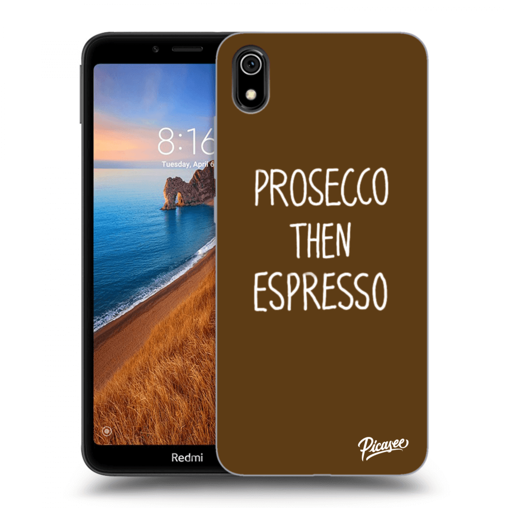 Picasee fekete szilikon tok az alábbi mobiltelefonokra Xiaomi Redmi 7A - Prosecco then espresso