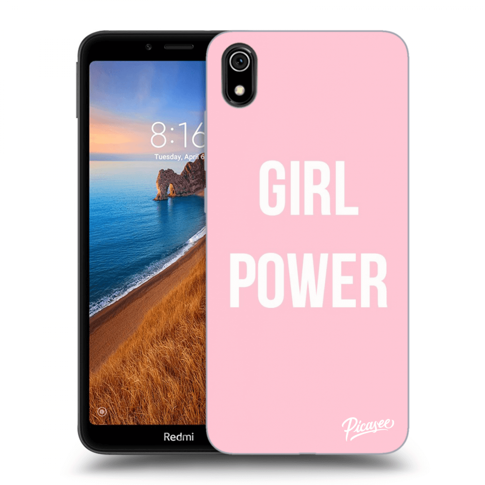 Picasee fekete szilikon tok az alábbi mobiltelefonokra Xiaomi Redmi 7A - Girl power