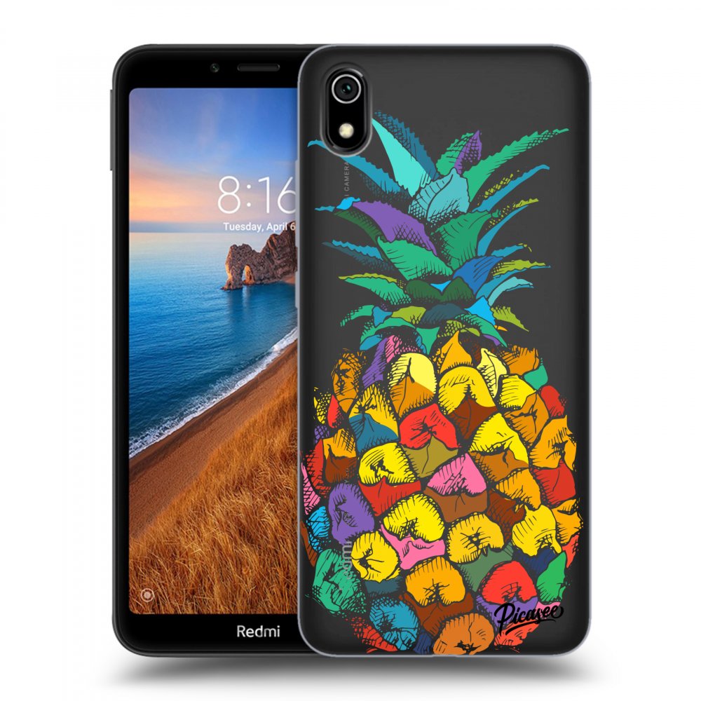 Picasee átlátszó szilikon tok az alábbi mobiltelefonokra Xiaomi Redmi 7A - Pineapple