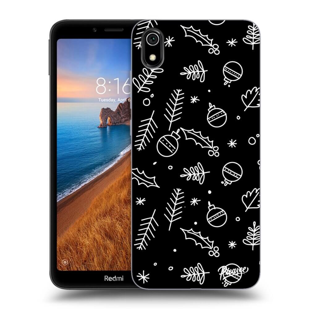 Picasee fekete szilikon tok az alábbi mobiltelefonokra Xiaomi Redmi 7A - Mistletoe