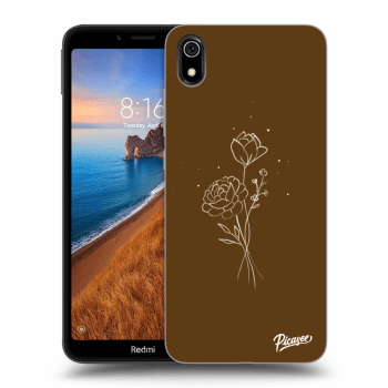 Picasee ULTIMATE CASE Xiaomi Redmi 7A - készülékre - Brown flowers