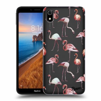 Picasee átlátszó szilikon tok az alábbi mobiltelefonokra Xiaomi Redmi 7A - Flamingos