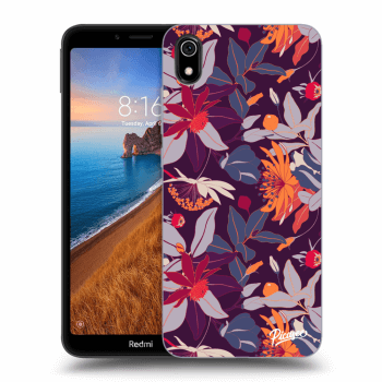Picasee átlátszó szilikon tok az alábbi mobiltelefonokra Xiaomi Redmi 7A - Purple Leaf