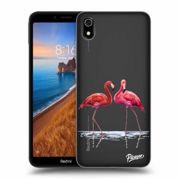 Picasee átlátszó szilikon tok az alábbi mobiltelefonokra Xiaomi Redmi 7A - Flamingos couple