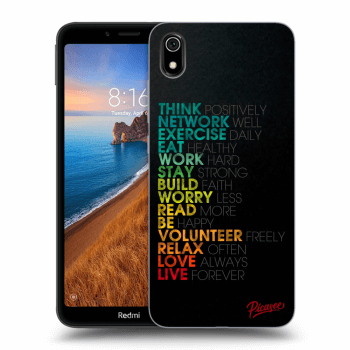 Picasee fekete szilikon tok az alábbi mobiltelefonokra Xiaomi Redmi 7A - Motto life