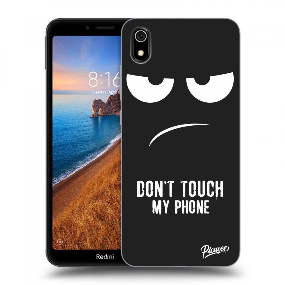 Picasee fekete szilikon tok az alábbi mobiltelefonokra Xiaomi Redmi 7A - Don't Touch My Phone
