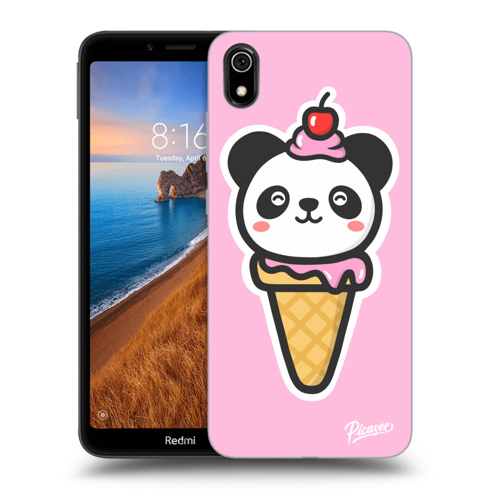 Picasee átlátszó szilikon tok az alábbi mobiltelefonokra Xiaomi Redmi 7A - Ice Cream Panda