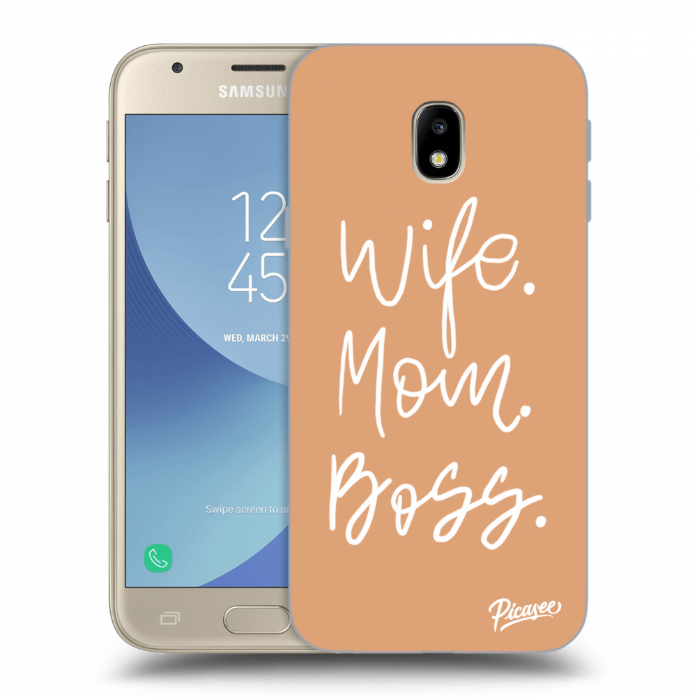 Picasee átlátszó szilikon tok az alábbi mobiltelefonokra Samsung Galaxy J3 2017 J330F - Boss Mama