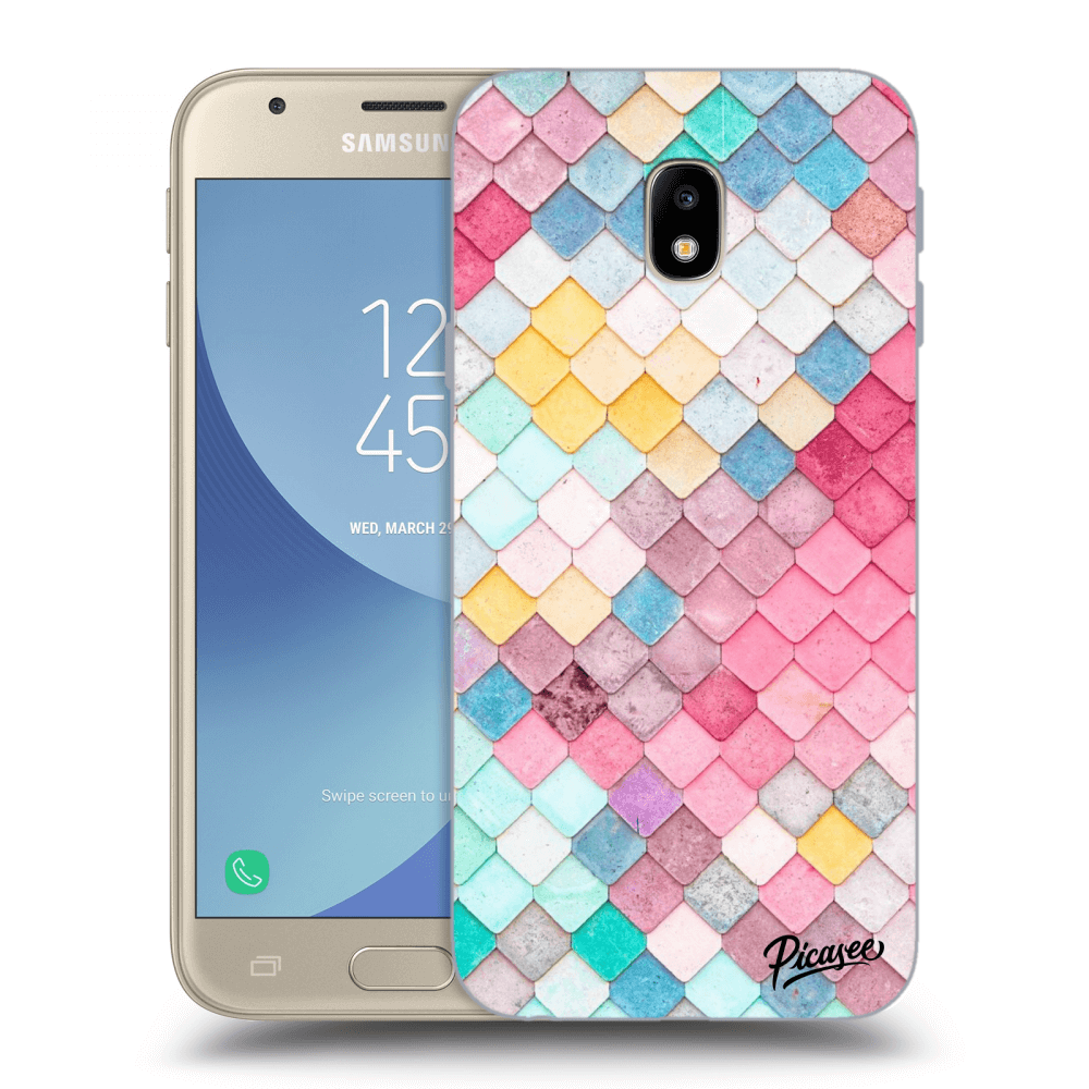 Picasee átlátszó szilikon tok az alábbi mobiltelefonokra Samsung Galaxy J3 2017 J330F - Colorful roof