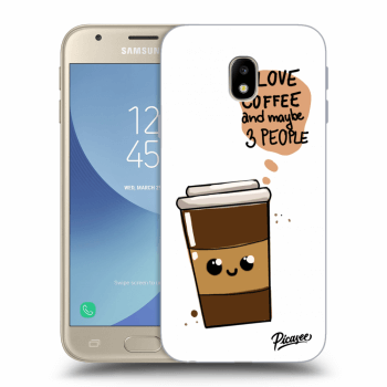 Picasee átlátszó szilikon tok az alábbi mobiltelefonokra Samsung Galaxy J3 2017 J330F - Cute coffee