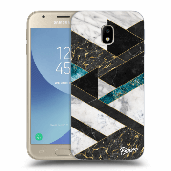 Picasee átlátszó szilikon tok az alábbi mobiltelefonokra Samsung Galaxy J3 2017 J330F - Dark geometry