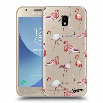 Picasee átlátszó szilikon tok az alábbi mobiltelefonokra Samsung Galaxy J3 2017 J330F - Flamingos