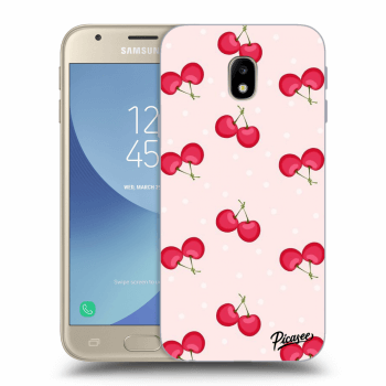 Picasee átlátszó szilikon tok az alábbi mobiltelefonokra Samsung Galaxy J3 2017 J330F - Cherries