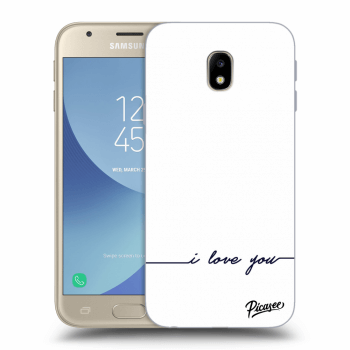 Picasee átlátszó szilikon tok az alábbi mobiltelefonokra Samsung Galaxy J3 2017 J330F - I love you