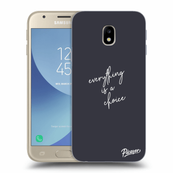 Picasee átlátszó szilikon tok az alábbi mobiltelefonokra Samsung Galaxy J3 2017 J330F - Everything is a choice