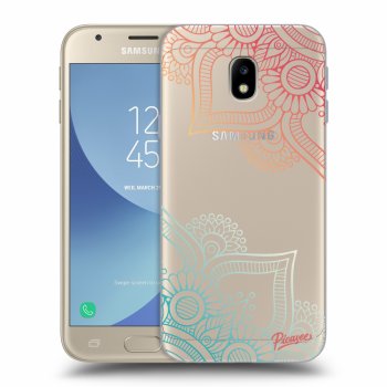 Picasee átlátszó szilikon tok az alábbi mobiltelefonokra Samsung Galaxy J3 2017 J330F - Flowers pattern
