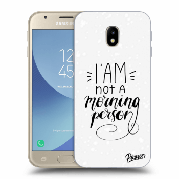 Picasee átlátszó szilikon tok az alábbi mobiltelefonokra Samsung Galaxy J3 2017 J330F - I am not a morning person