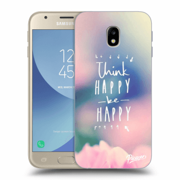 Picasee átlátszó szilikon tok az alábbi mobiltelefonokra Samsung Galaxy J3 2017 J330F - Think happy be happy