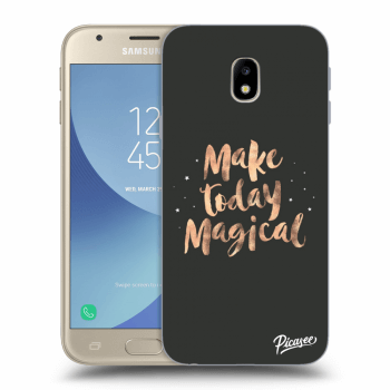 Picasee átlátszó szilikon tok az alábbi mobiltelefonokra Samsung Galaxy J3 2017 J330F - Make today Magical
