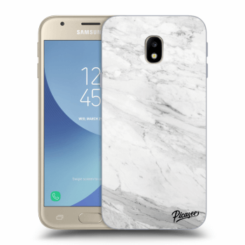 Picasee átlátszó szilikon tok az alábbi mobiltelefonokra Samsung Galaxy J3 2017 J330F - White marble