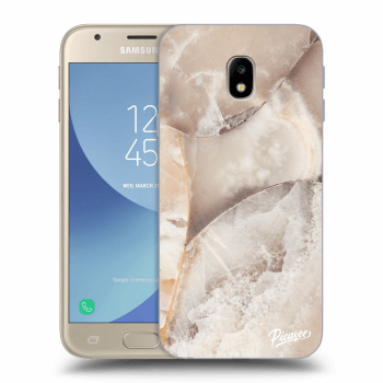 Picasee átlátszó szilikon tok az alábbi mobiltelefonokra Samsung Galaxy J3 2017 J330F - Cream marble
