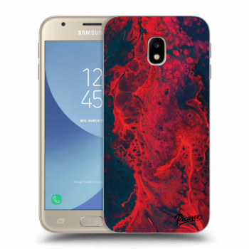 Picasee átlátszó szilikon tok az alábbi mobiltelefonokra Samsung Galaxy J3 2017 J330F - Organic red