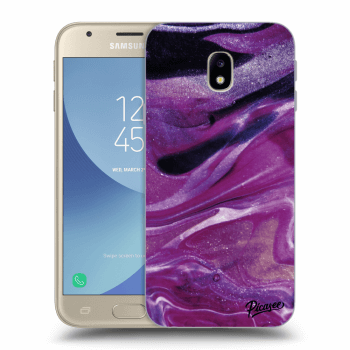 Picasee átlátszó szilikon tok az alábbi mobiltelefonokra Samsung Galaxy J3 2017 J330F - Purple glitter
