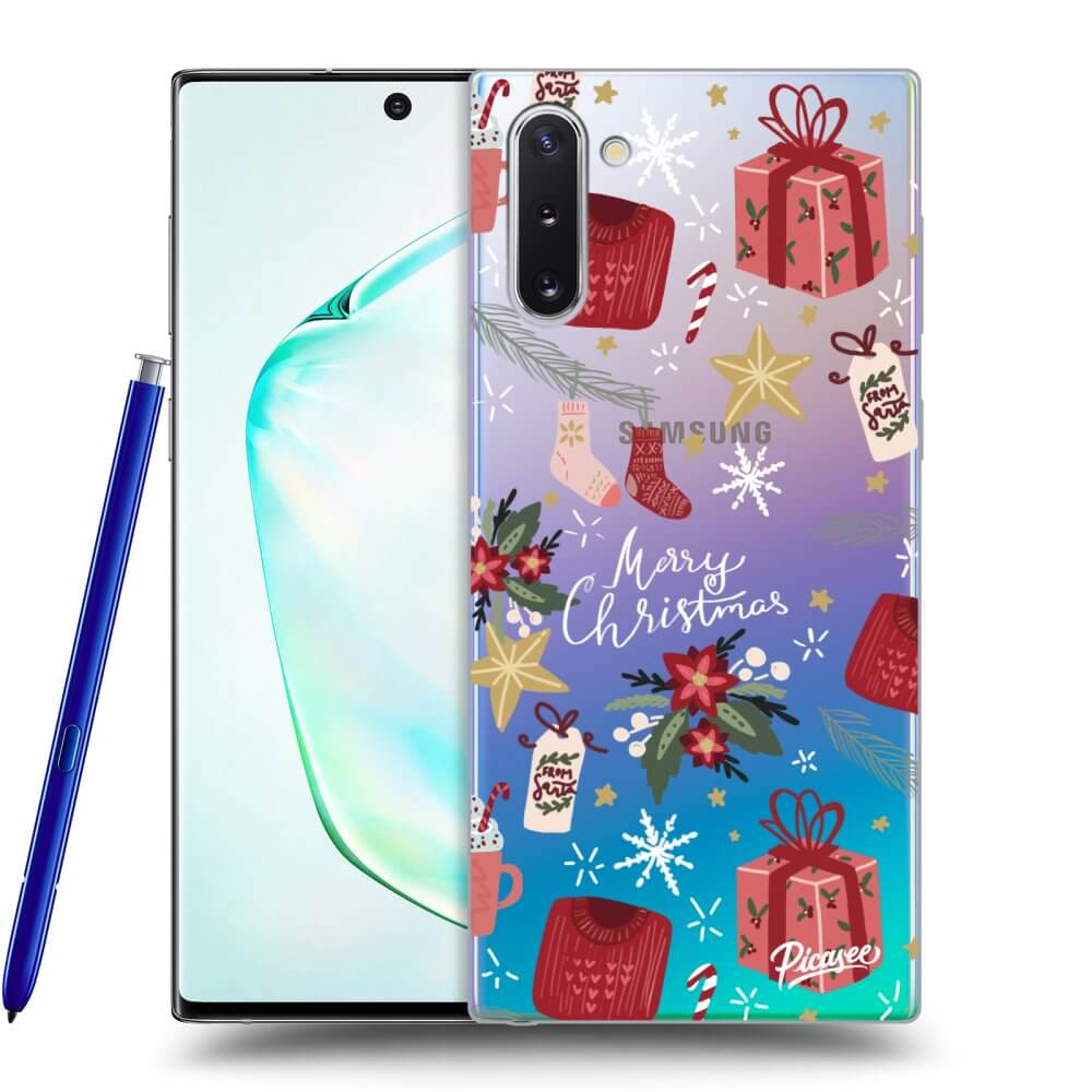 Picasee átlátszó szilikon tok az alábbi mobiltelefonokra Samsung Galaxy Note 10 N970F - Christmas