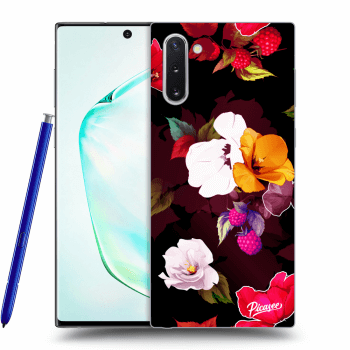 Picasee átlátszó szilikon tok az alábbi mobiltelefonokra Samsung Galaxy Note 10 N970F - Flowers and Berries