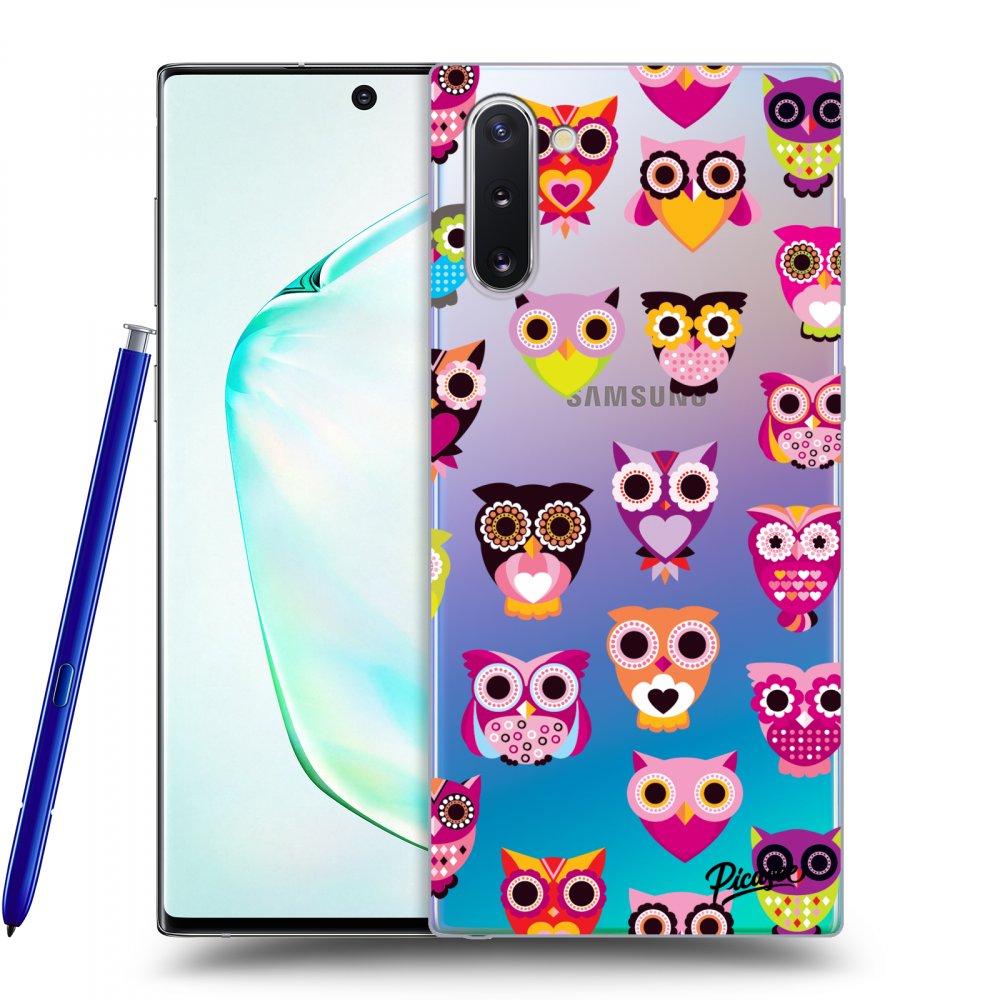 Picasee átlátszó szilikon tok az alábbi mobiltelefonokra Samsung Galaxy Note 10 N970F - Owls