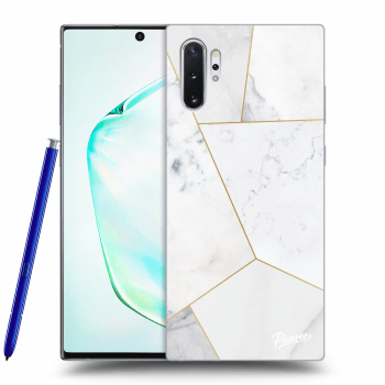 Szilikon tok erre a típusra Samsung Galaxy Note 10+ N975F - White tile