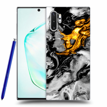 Szilikon tok erre a típusra Samsung Galaxy Note 10+ N975F - Black Gold 2