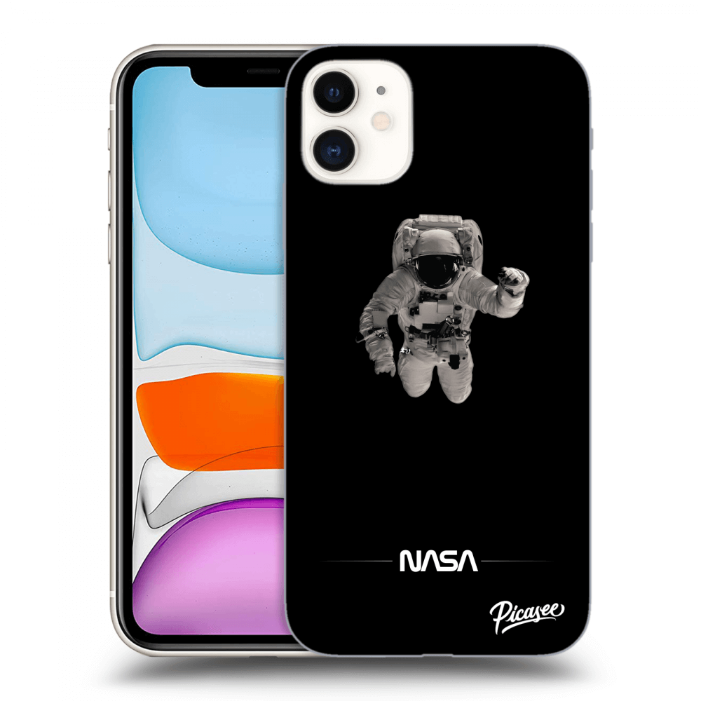 Picasee fekete szilikon tok az alábbi mobiltelefonokra Apple iPhone 11 - Astronaut Minimal