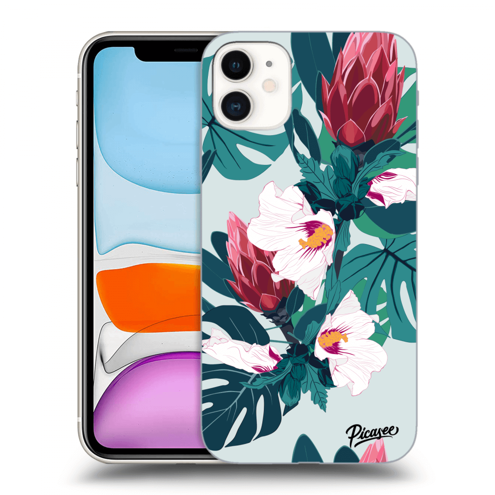 Picasee átlátszó szilikon tok az alábbi mobiltelefonokra Apple iPhone 11 - Rhododendron