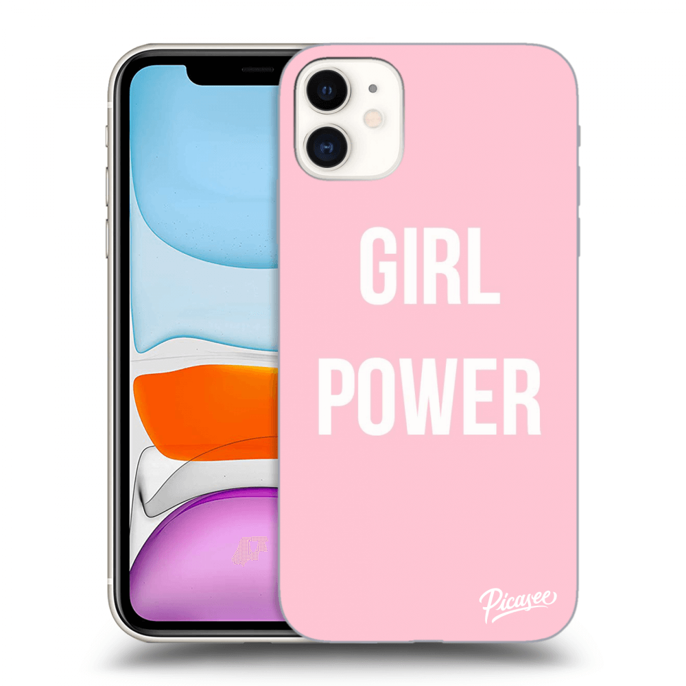 Picasee fekete szilikon tok az alábbi mobiltelefonokra Apple iPhone 11 - Girl power