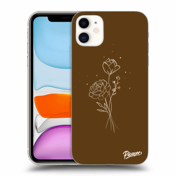 Picasee ULTIMATE CASE MagSafe Apple iPhone 11 - készülékre - Brown flowers