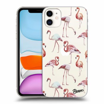 Picasee átlátszó szilikon tok az alábbi mobiltelefonokra Apple iPhone 11 - Flamingos
