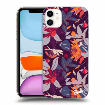 Szilikon tok erre a típusra Apple iPhone 11 - Purple Leaf