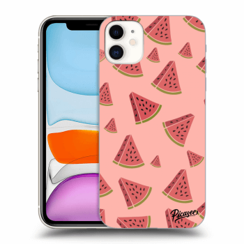 Picasee fekete szilikon tok az alábbi mobiltelefonokra Apple iPhone 11 - Watermelon