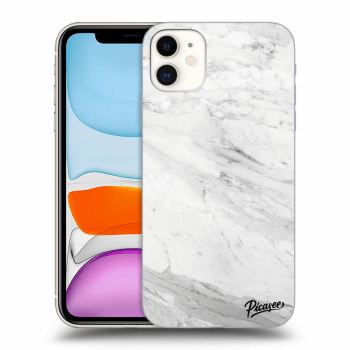 Picasee átlátszó szilikon tok az alábbi mobiltelefonokra Apple iPhone 11 - White marble