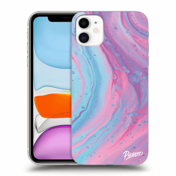 Szilikon tok erre a típusra Apple iPhone 11 - Pink liquid