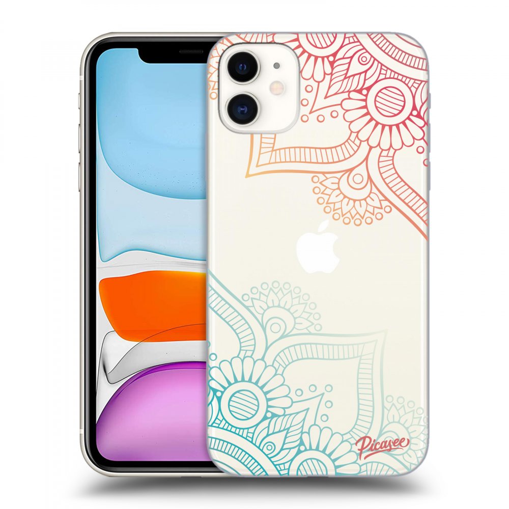 Picasee átlátszó szilikon tok az alábbi mobiltelefonokra Apple iPhone 11 - Flowers pattern