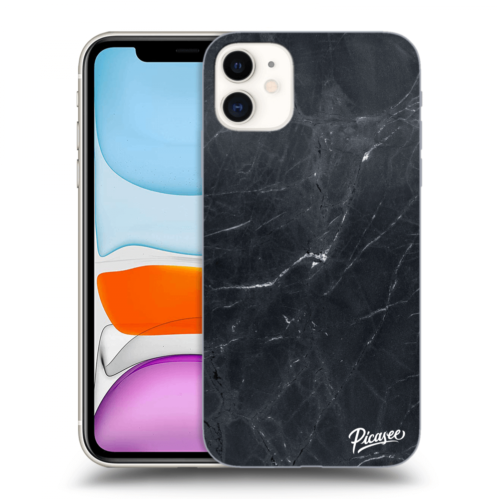 Picasee átlátszó szilikon tok az alábbi mobiltelefonokra Apple iPhone 11 - Black marble